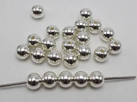 100 bright silver colour metallic acrylic round spacer beads 10mm smooth ball beads