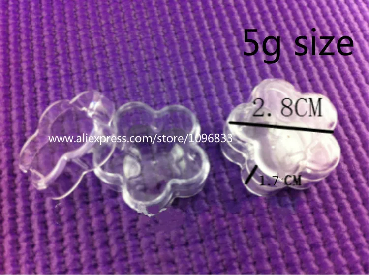 5G 10G Clear Cosmetics Jar Flower Shape Empty Eyeshadow Case Powder Blusher Container Lip Rouge Box Nail Art Storage Plastic | Красота и