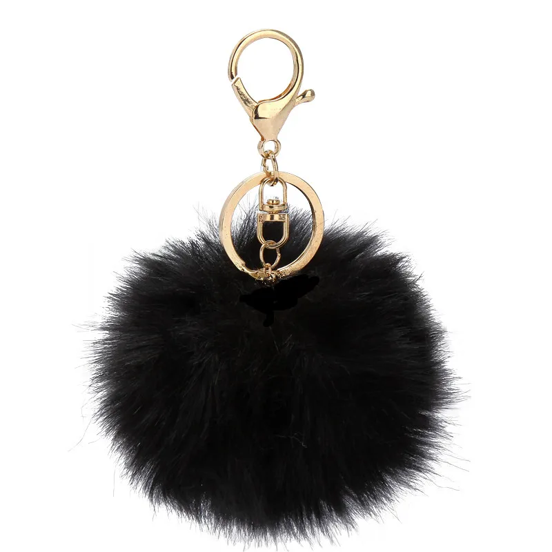 18 цветов Брелок брелок с помпонами искусственным мехом помпон chik furllaveros pompom llaveros