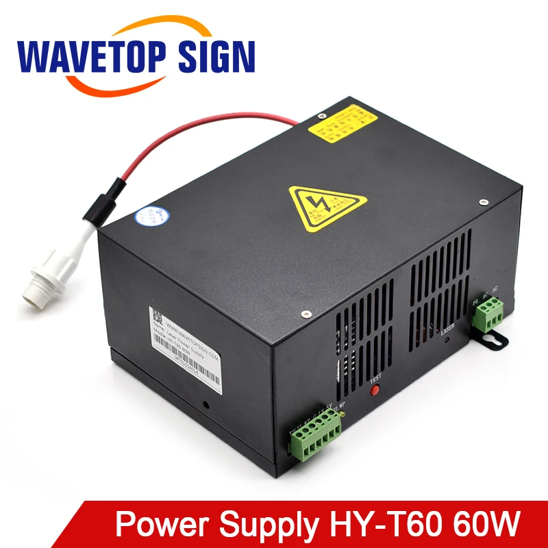 WaveTopSign HY-T60 СО2 лазерный источник питания для СО2 лазерная гравировка резка машина с длинной гарантией