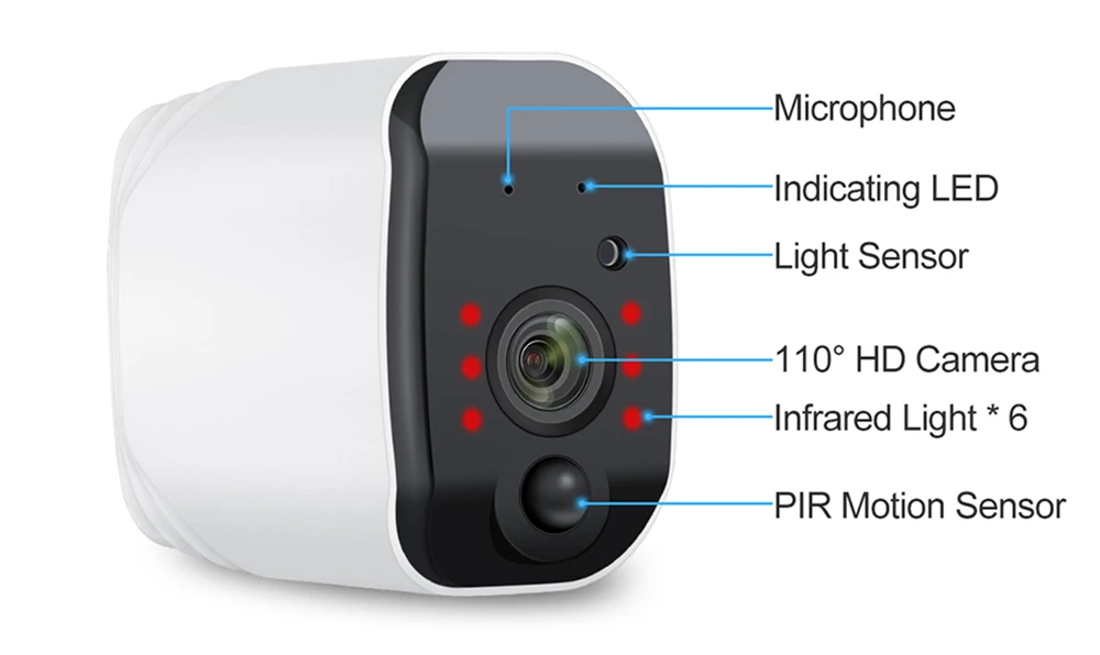 Уличная 1080P HD WiFi камера двухсторонняя аудио поддержка литиевая батарея беспроводная ip-камера Водонепроницаемая камера видеонаблюдения низкая мощность