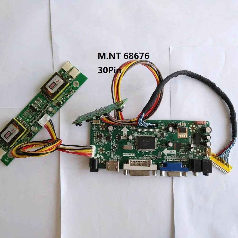 Комплект для M190PW01 V2 1" плата контроллера HDMI драйвер M. NT68676 DIY LVDS 4 лампы экран панель VGA DVI 30pin 1440X900