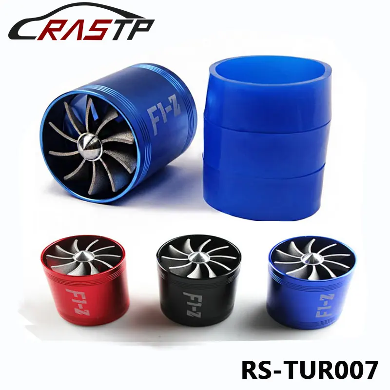 

RASTP F1-Z/SIMOTA Double Turbine Turbo Charger Air Intake Gas Fuel Saver Fan Car Supercharger Turbonator Ventilator RS3-TUR007