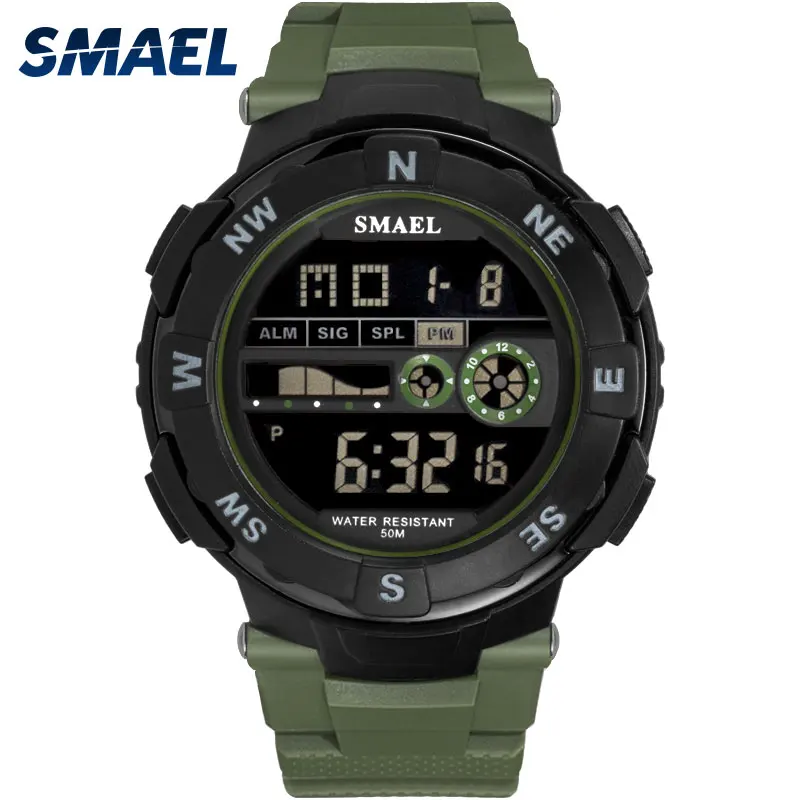 

Digital Watch Waterproof SMAEL Watch Men Sport Luxury Clock Men Digital relogio masculino de luxo 1361B LED Military Watch Army