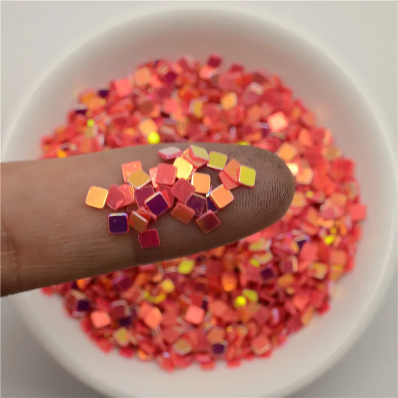 25 г/лот 2 мм маленькие квадратные свободные блестящие наклейки с блестками для