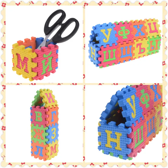 60 шт Мини EVA пены русский алфавит буквы цифры тапочки отличного качества Мягкие