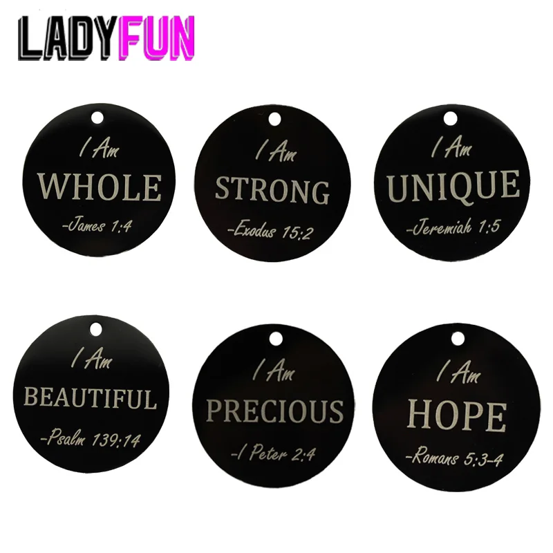 Индивидуальный браслет Ladyfun из нержавеющей стали подвеска Я Писание с текстом