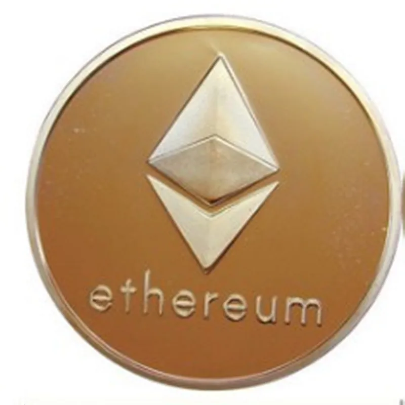 1 шт. монета эфириума Интернет тема ETH ripple покрытая 24 каратным золотом 40 мм