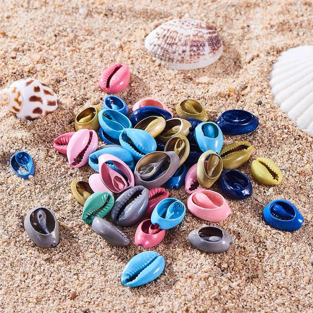 200 шт. разноцветные пляжные ракушки окрашенные подвески сделай сам