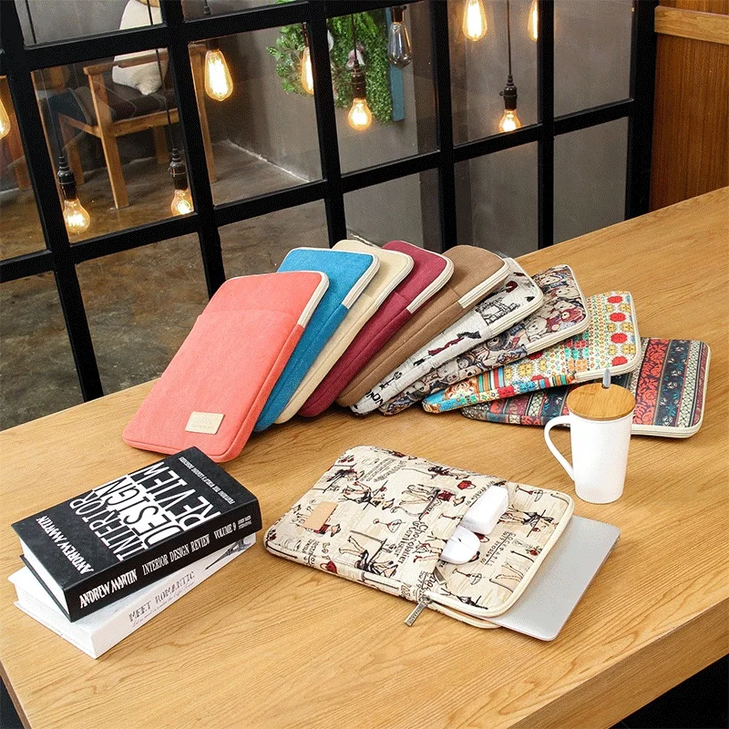 kinmac brand laptop bag 12131415 6 inchshockproof lady man sleeve case for macbook air pro m1 computer pc notebookdropship free global shipping