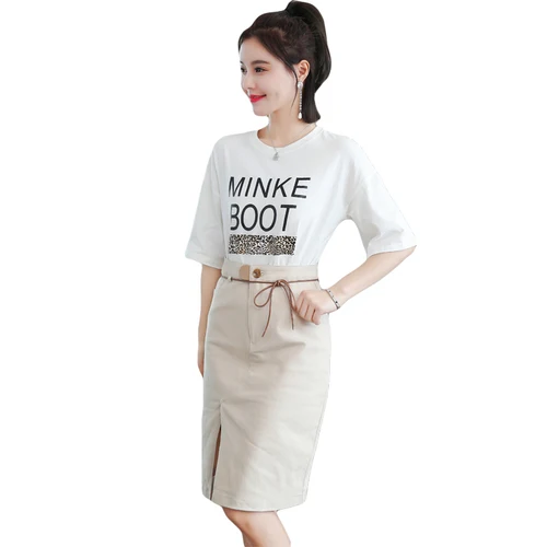 

Korean Letter Pocket Vintage Twinset Zip Brief Bow Sexy Open Side Split 2 Pcs Set Fashion Casual Trajes De Mujer De Verano