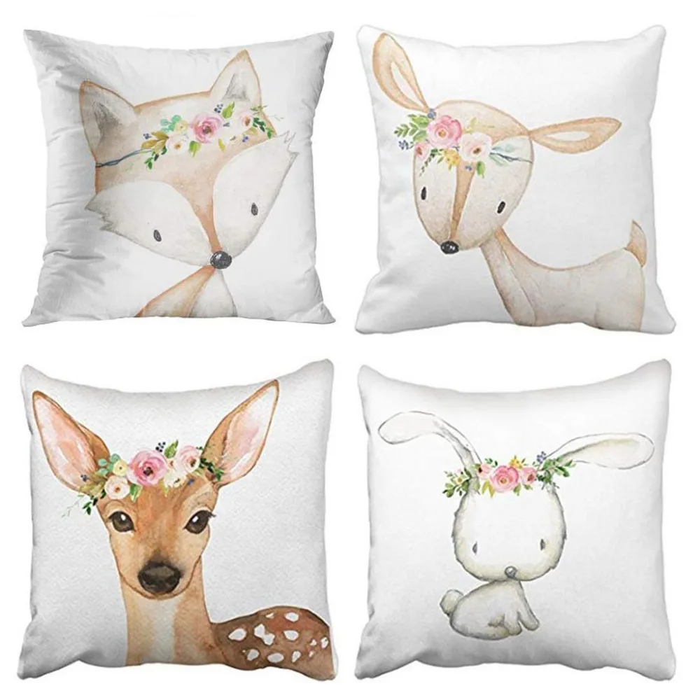 4 шт. супер мягкий цветок Ретро племени популярная наволочка с животным 18x18 дюймов