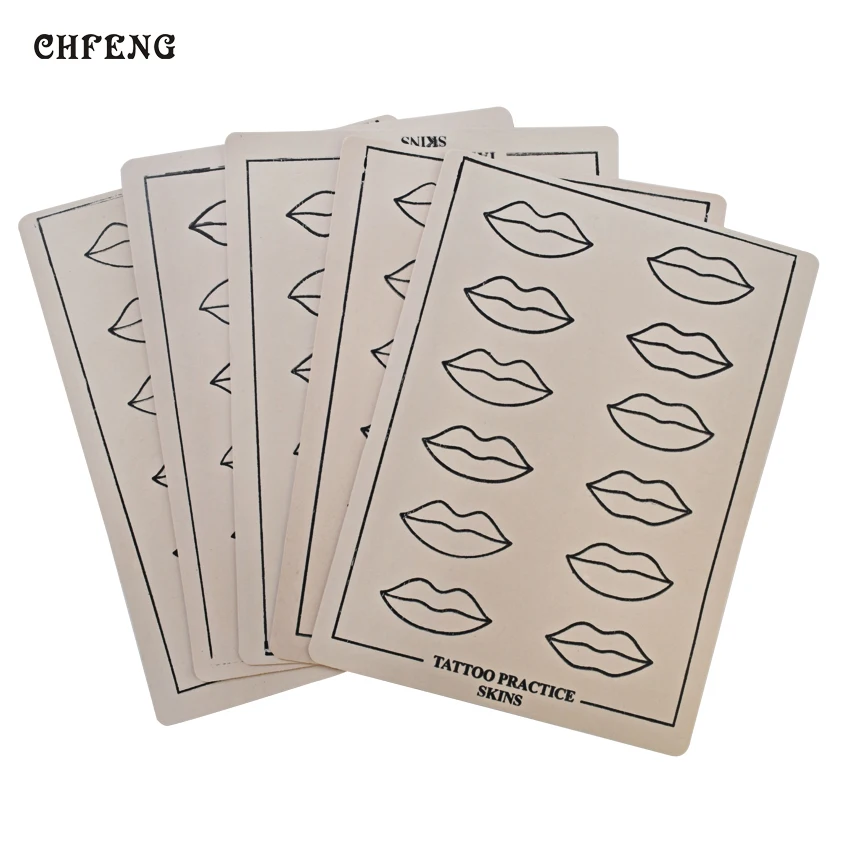 Lip Practice Skin 10pcs Artificial Soft Leather Tattoo Permanent Makeup Supply Accessories for Pen Pigments | Красота и здоровье