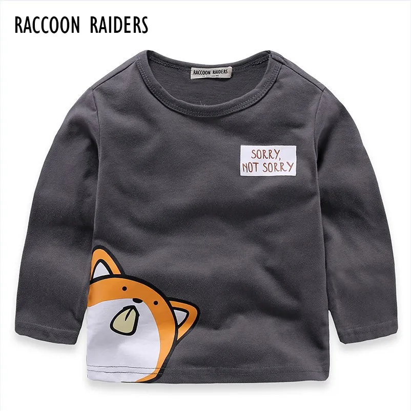 2017 Brand Boys T Shirts Cute Lovely Kids Tops Designer Baby Toddler Long Sleeve Cotton Children Clothes | Детская одежда и обувь