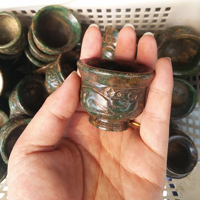 Коллекция старых винных стаканов с нефритом|craft|craft collectioncraft cup |