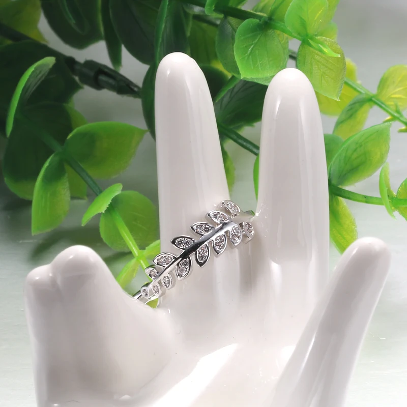 Винтажные кольца для женщин Простые ветви дерева Листья Открытое кольцо