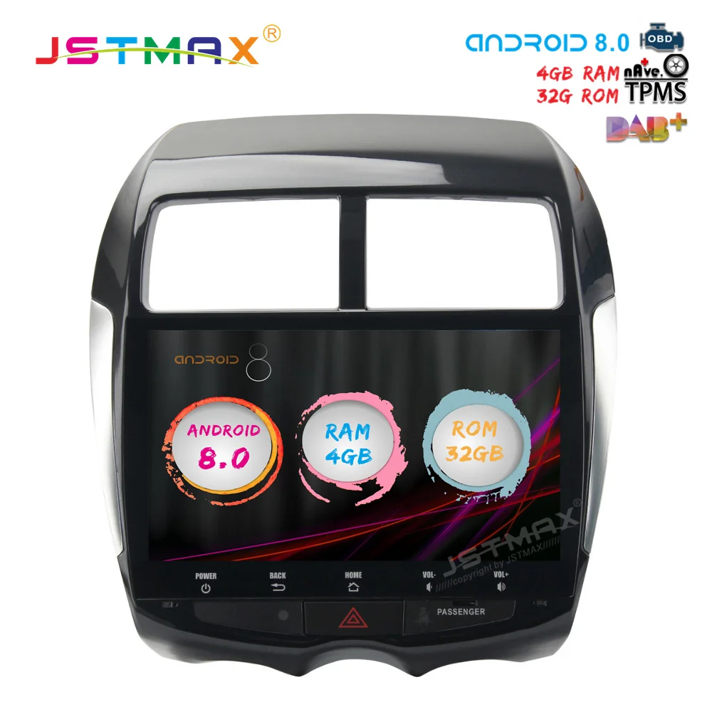 10 2 &quotAndroid 8 0 Восьмиядерный Автомобильный GPS плеер для Mitsubishi ASX 2010 2011 2012 без DVD с 4 Гб
