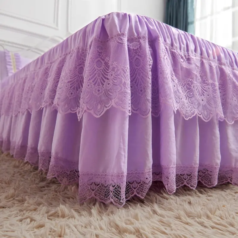 5 Юбка для кровати из полиэстера и хлопка 150/180/200x200 см удобное мягкое дышащее многоцветное покрывало для кровати - Цвет: 5
