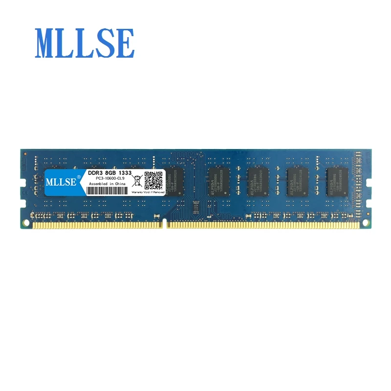 Mllse PC DIMM Ram DDR3 8GB 1333mhz 1 5 V память для настольного PC3-10600S 240pin без ECC компьютера RAM memoria |