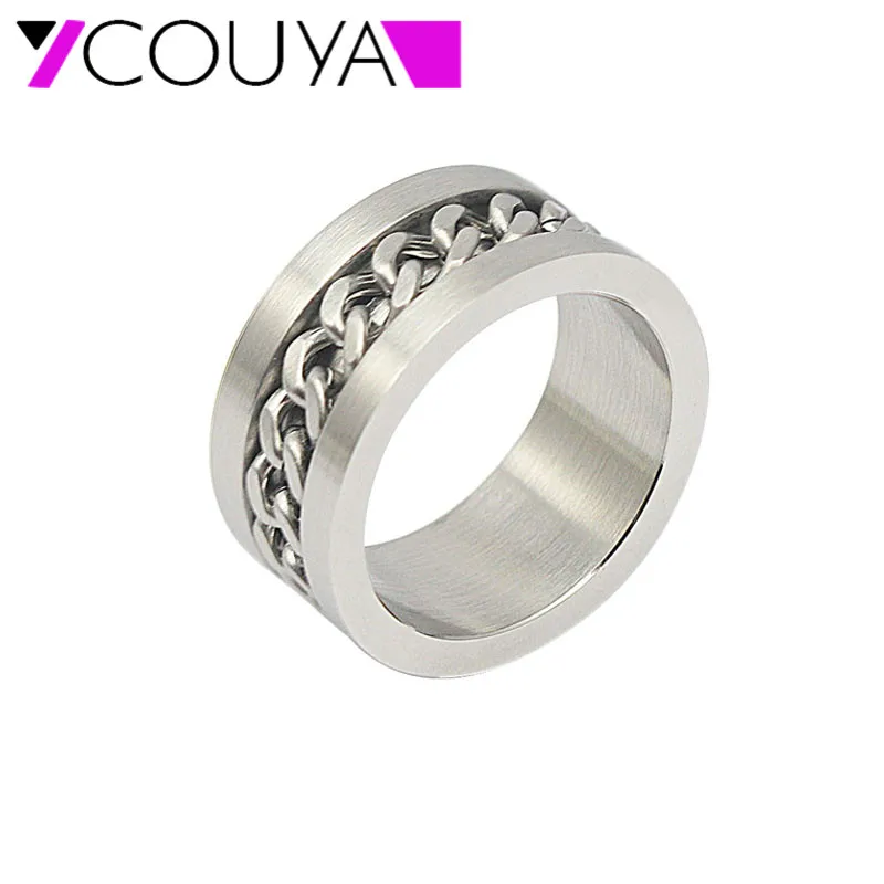 2017 New Promotion Free shipping Trendy Metal Casual/Sporty Round Rings Fashion Stainless Steel Biker Chain Link | Украшения и