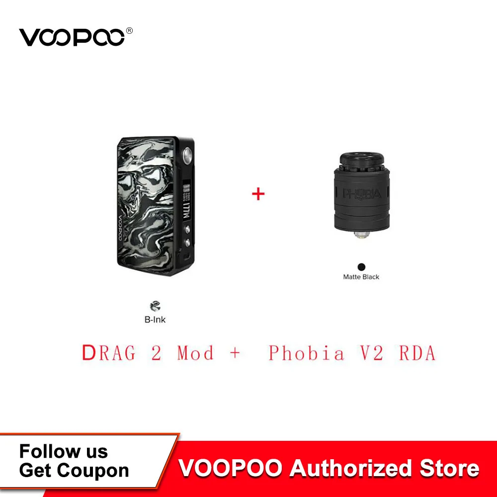 VOOPOO DRAG 2 Коробка мод 177 Вт контроль температуры смола коробка электронная