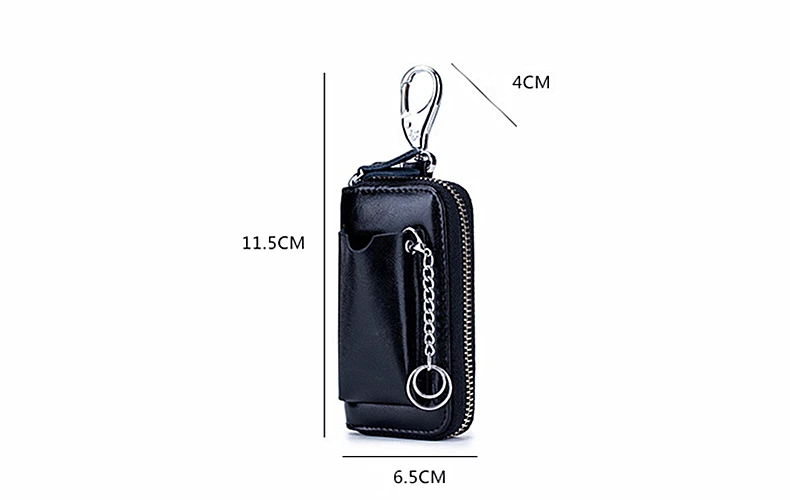 SOUTH GOOSE New Fashion Men Car Key Holders Genuine Leather Multifunction Zipper Home Key Case Housekeeper Women Key Coin Purse