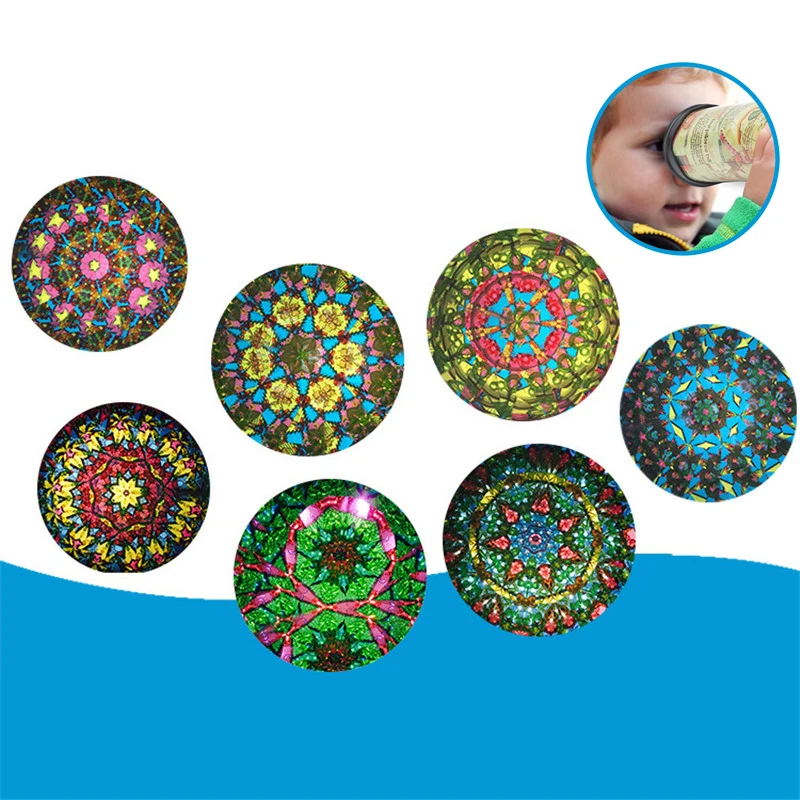 Rotary and Tensile Artascope of Size 3D Kaleidoscope Paper Card Colorful World Toys Interactive Toy Random Color | Игрушки и хобби