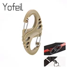 Застежки для рюкзака, 10 шт.лот, альпинистские карабины, EDC брелок, крючки для бутылок, Паракорд, тактические пряжки для снаряжения для выживания