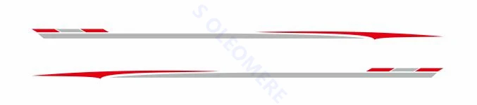 Silver-Red Гоночные спортивные линии талии в полоску автомобиля Стайлинг тела индивидуальные наклейки Авто Боковая дверь Декор Виниловая наклейка для KIA SPORTAGE - Название цвета: Silver-Red