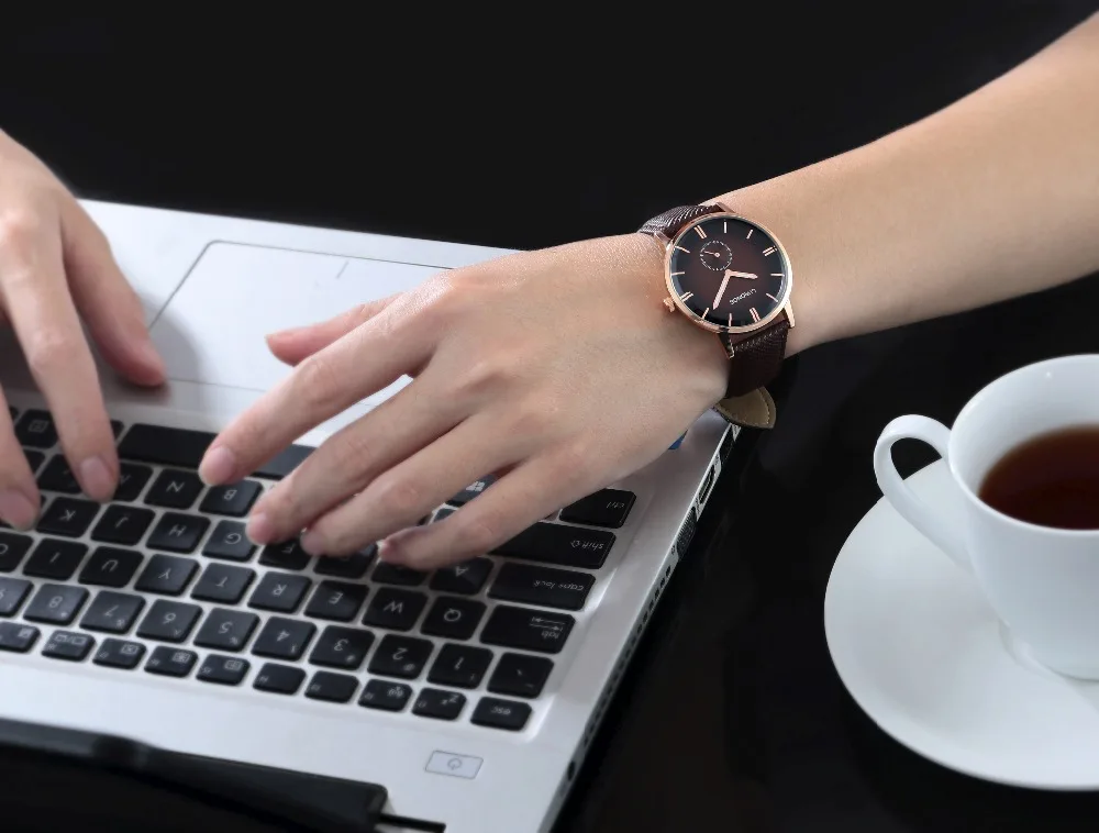 Часы мужские 2017 Топ люксовый бренд Chronos модные повседневные спортивные кожаный