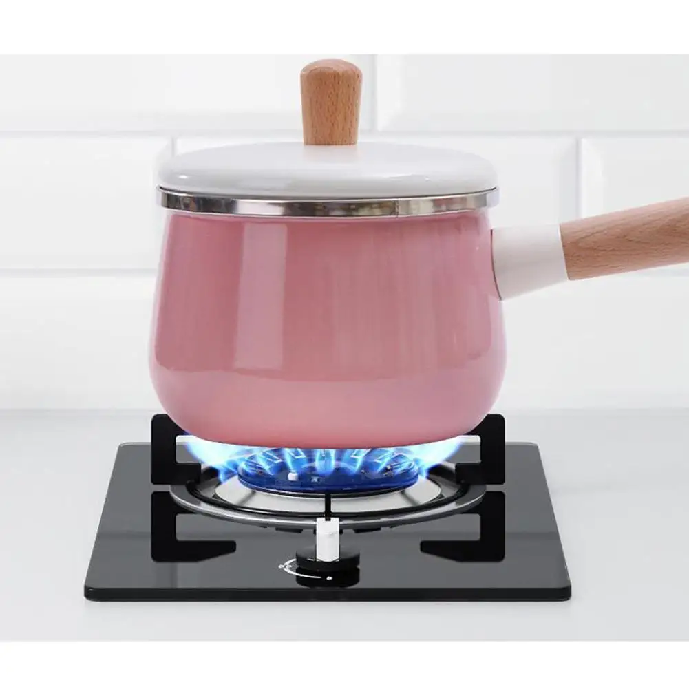 Эмалированный антипригарный горшок для домашней кухни деревянные ручки панели