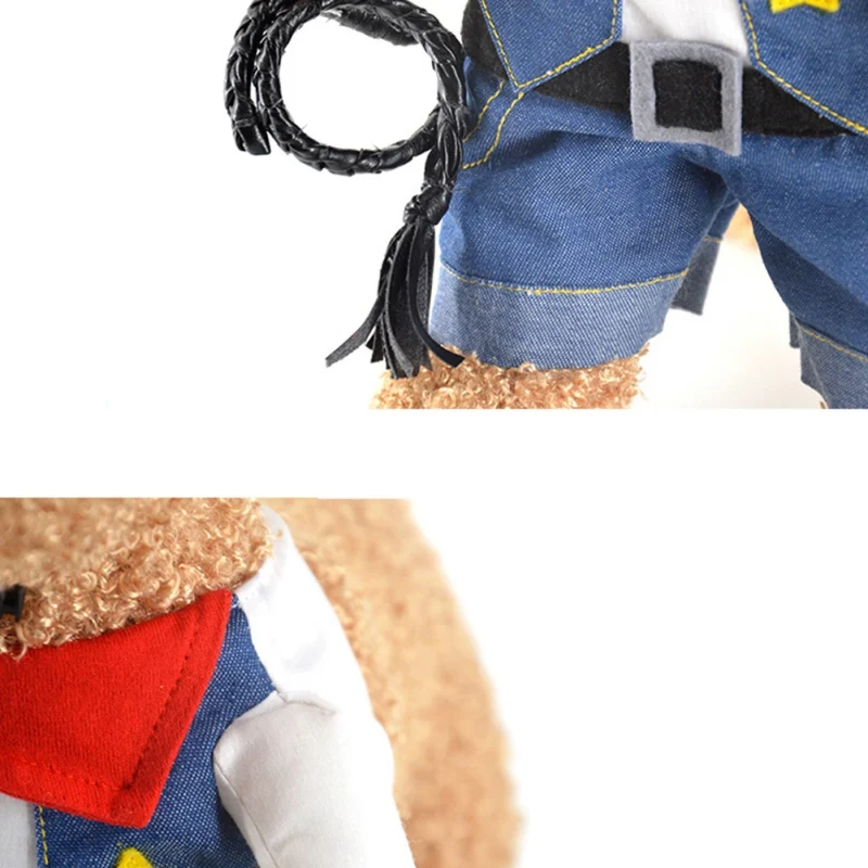 Забавный костюм для собаки полицейская одежда пальто ковбойские куртки врача