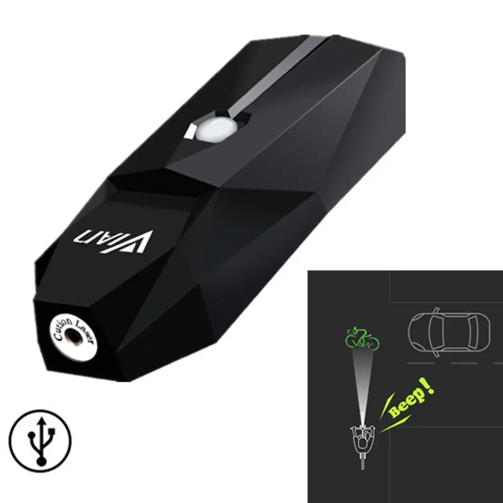 LACYIE велосипедный светильник USB Перезаряжаемый светодиодный передний велосипедный фонарь водонепроницаемый лазерный проекционный светильник для головы Предупреждение светильник ing