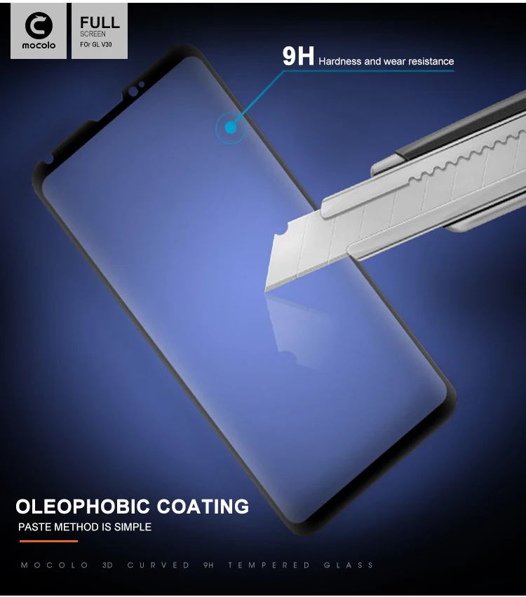 Для LG V30 защита экрана Mocolo полное покрытие 9H 3D Закаленное стекло пленка для LG V30 защита экрана