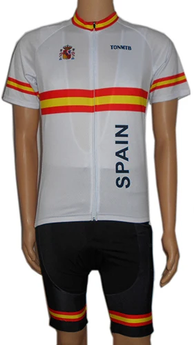 jersey and short Популярная команда Испания Спорт ciclismo Джерси Майо для велоспорта сетка жаккардовый материал cullot Одежда гонщика 9D гелевая накладка задние карманы - Цвет: jersey and short