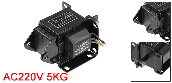 SA-3702 UXCELL 1 шт. Электромагнит постоянного тока 110/220V 1/3/5 кг 15/20 мм тестовая Тип открытая рамка прямолинейного движения с хорошим качеством, электромагнит - Цвет: SA-3702
