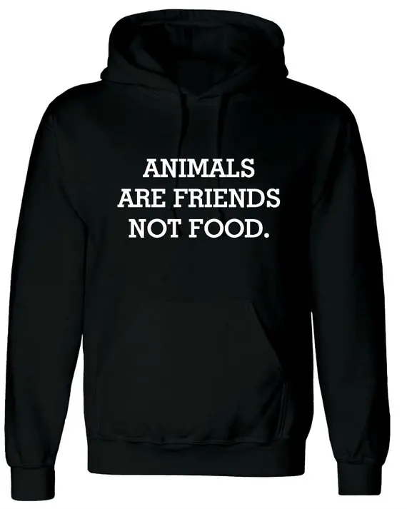 Sugarbaby Animals Are Friends не худи с изображением еды Вегетарианская толстовка капюшоном и