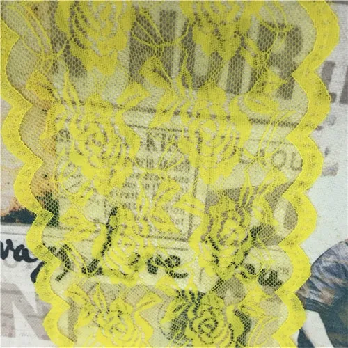 orange 2 ярдов/партия кружевная лента высокого качества эластичная кружевная ткань Африканская кружевная ткань с рисунком розы кружевная лента 15 см Ширина Diy - Цвет: orange