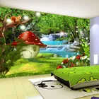 Пользовательские Настенные обои водонепроницаемый Papel де Parede 3D детская комната детская спальня фон стены зеленый изображение леса декор живопись