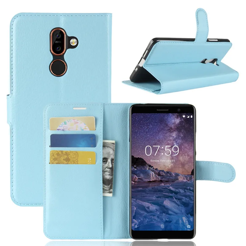 A. spanice для Nokia 7 Plus кошелек Флип кожаный чехол подставка держатель TPU Nokia7