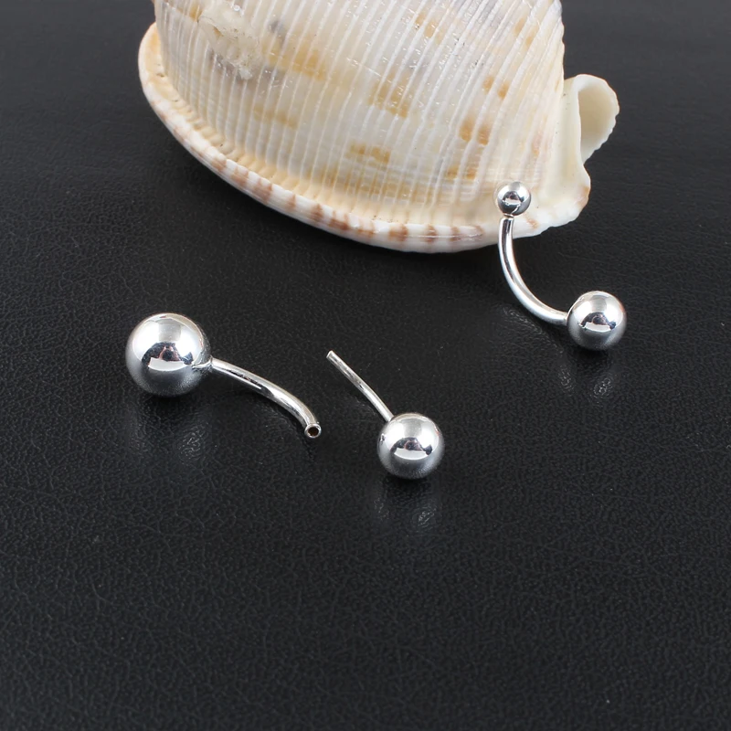 925 sterling silver navel ring body jewelry S925 belly button Pull style piercing 1Pc Sale |