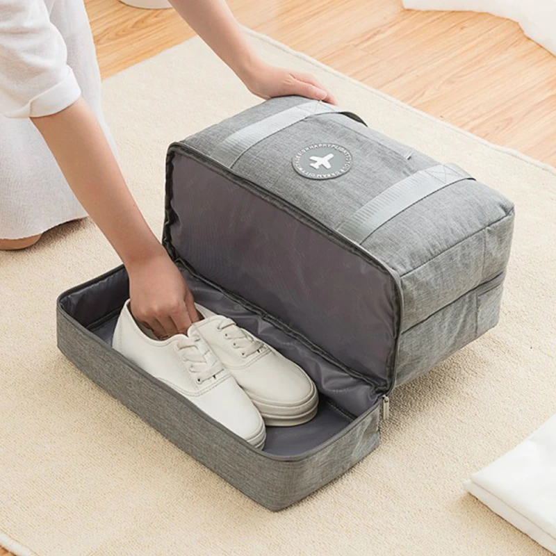 

Double Layer Classification Shoes Organizer Waterproof Travel Women Underwear Bags Bra Storage Pouch Package Case Accessories