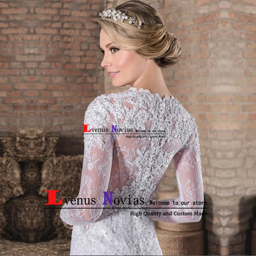 Vestido de noiva sereia сексуальные платья невесты роскошное кружевное платье с жемчугом и
