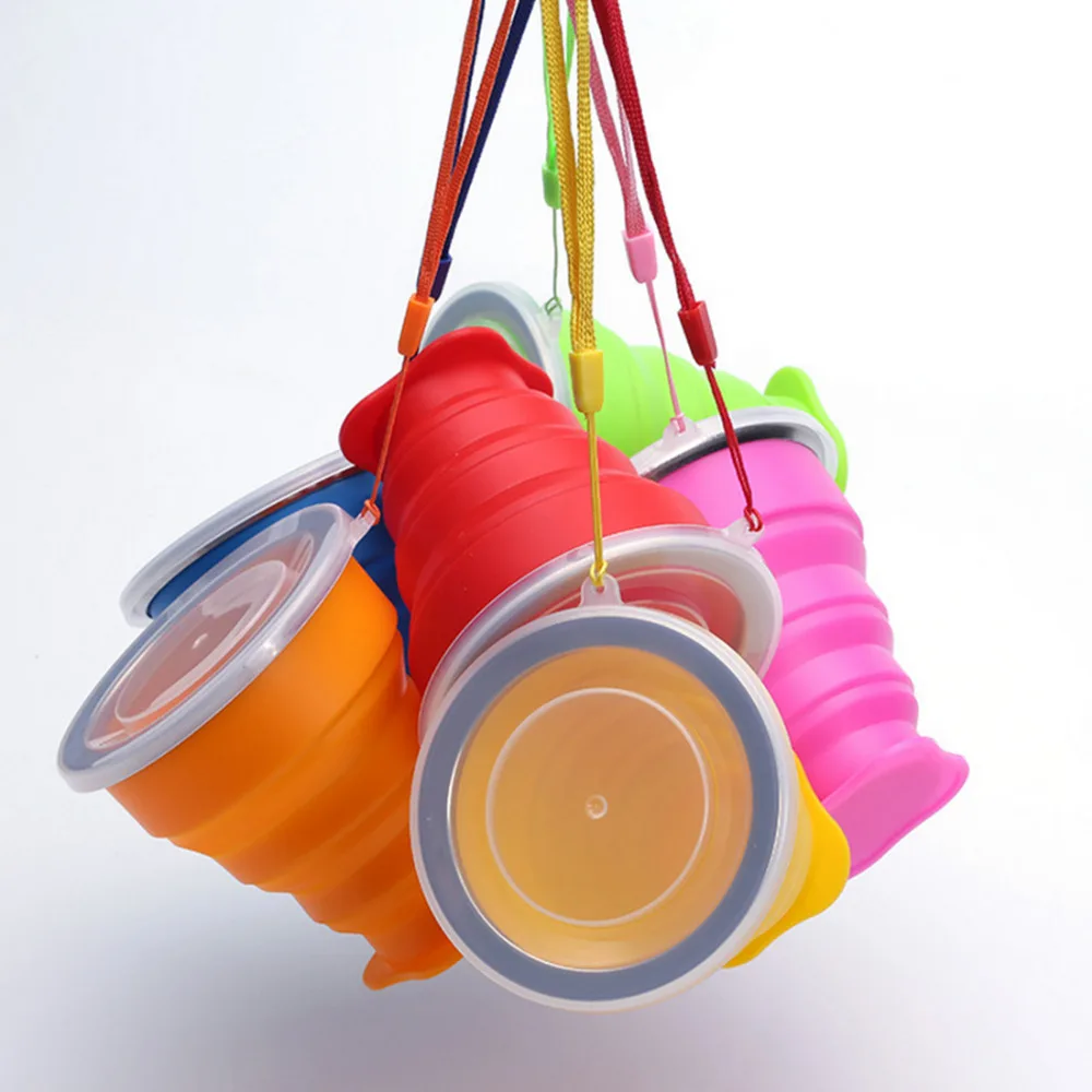 Складная силиконовая чашка для воды Vogue 200 мл|cup telescopic|silicone travel cupcollapsible cup |