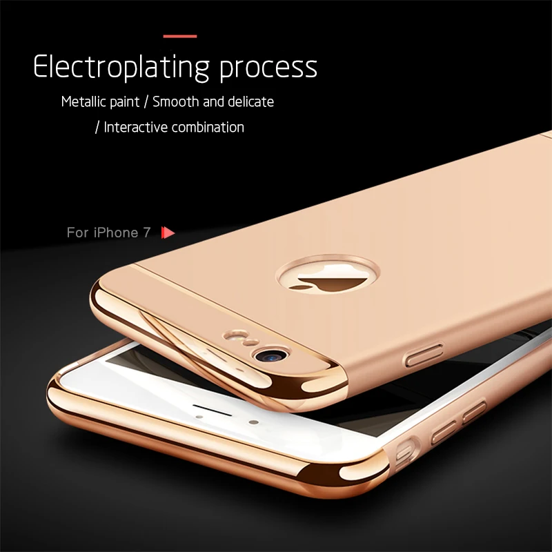 Для iPhone 6 6S Plus Чехол Жесткий PC 3в1 материал ультратонкий Бесплатная доставка