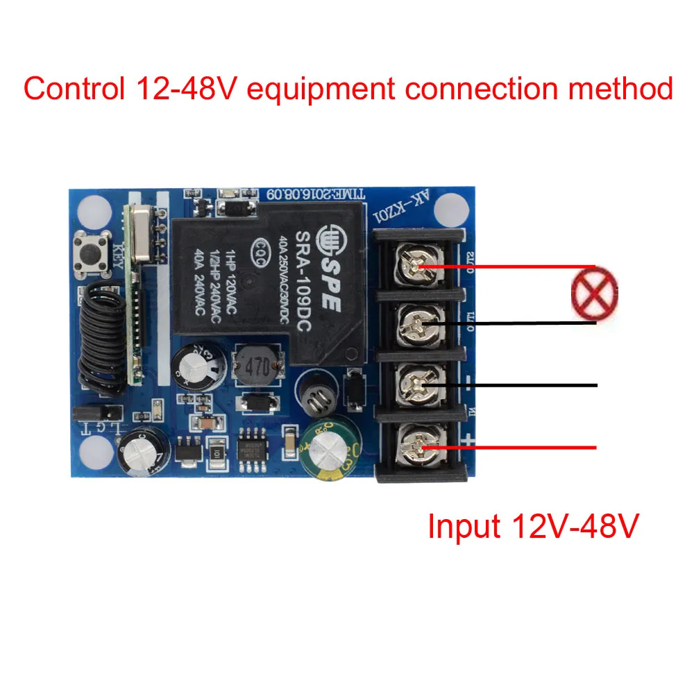 DC 12V 14V 15V 16V 18V 24V 36V 48V релейный приемник 40A RF пульт дистанционного управления