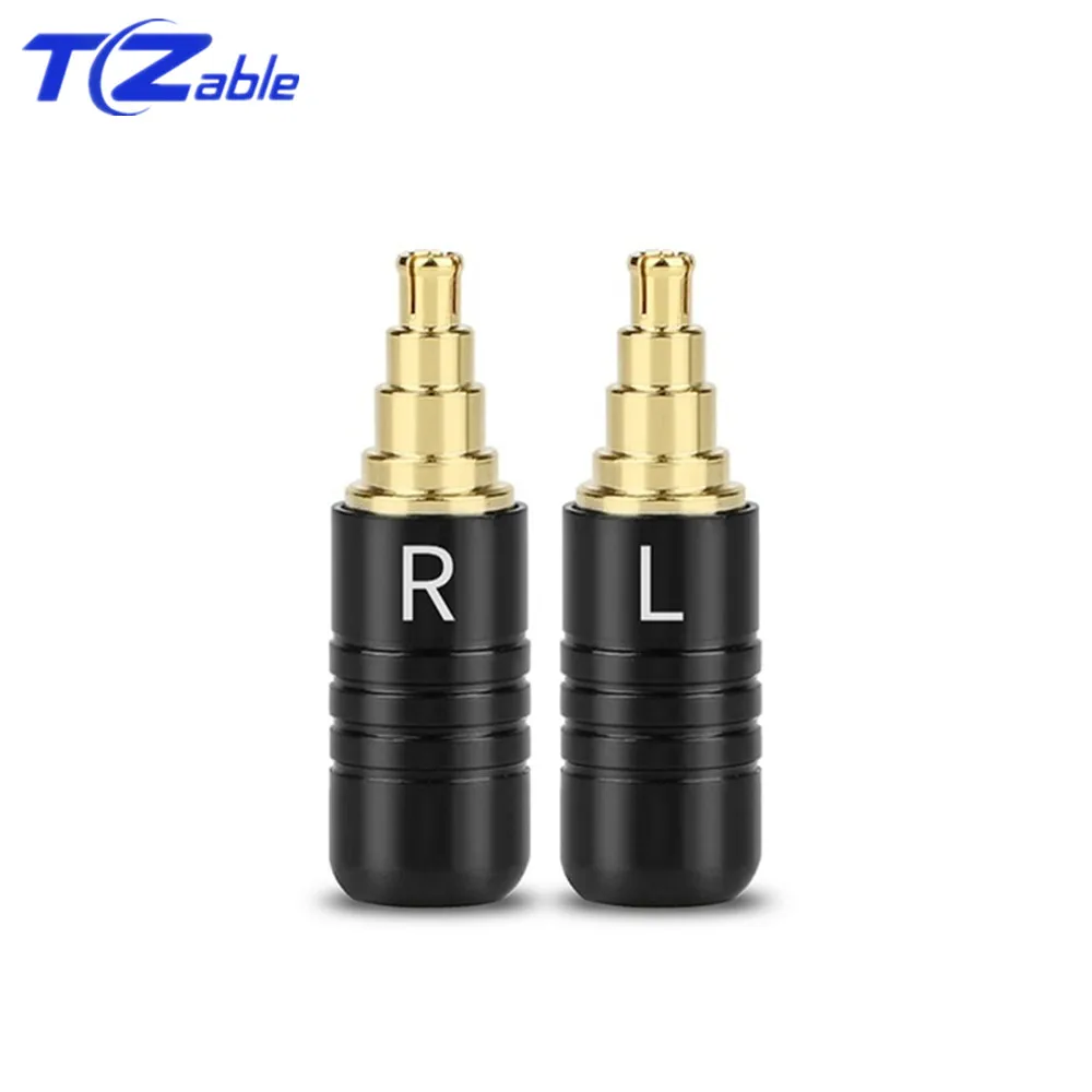 Hifi Audio Connector Earphone Pin Plug For IE40 Pro Headphones Jack Solder Wire Connector DIY Replace Headphone Cable Adapter - Цвет: Black 1 pair