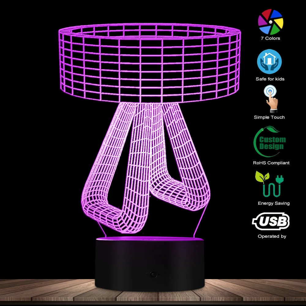 3D эффект креативная настольная лампа форма дизайн лампа домашний Декор 3D Оптическая иллюзия атмосфера светильник спальня Ночник светильник настроение светильник