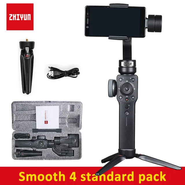 Zhiyun Smooth 4 3-осевой ручной держатель для телефона шарнирный стабилизатор для камеры для iPhone 6/7/8/X стабилизатор для gopro Экшн-камера PK DJI Osmo 2