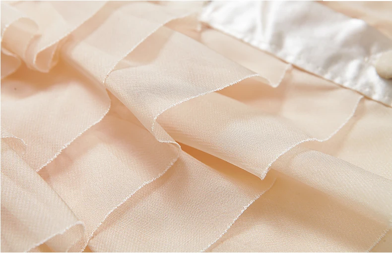 

#2702 Sleeveless Blusa Ruffles Edge Chiffon Blouse Women Multi-layer Summer Blouse Ladies OL Clothing Fashion Ruffled Collar